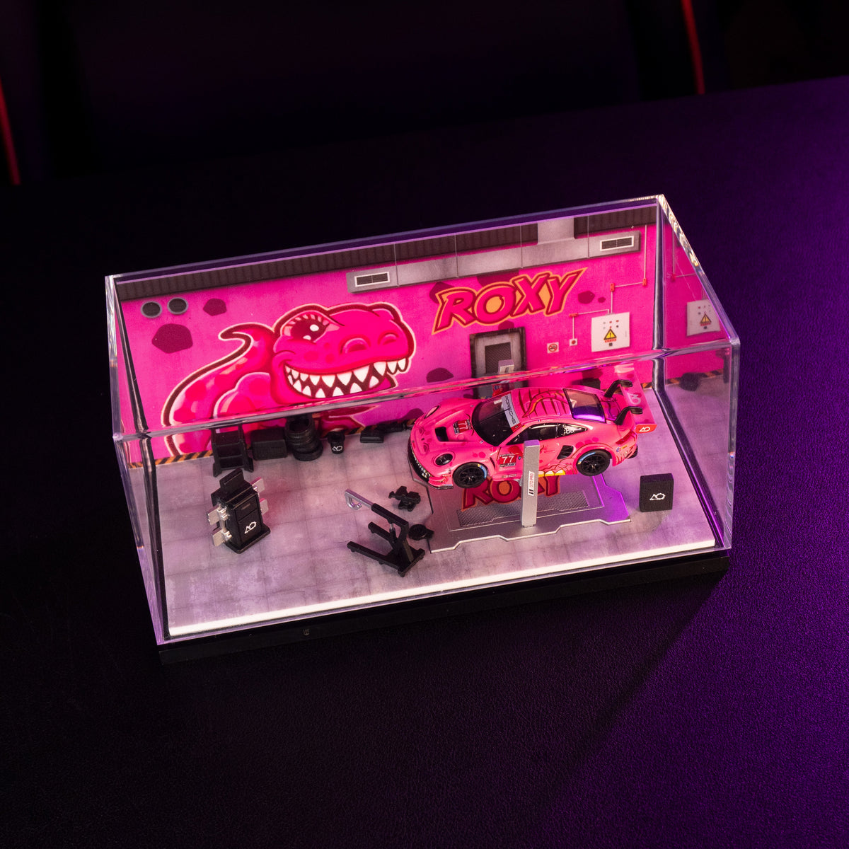 Diorama Pink Dragon Painting and Repair Workshop
