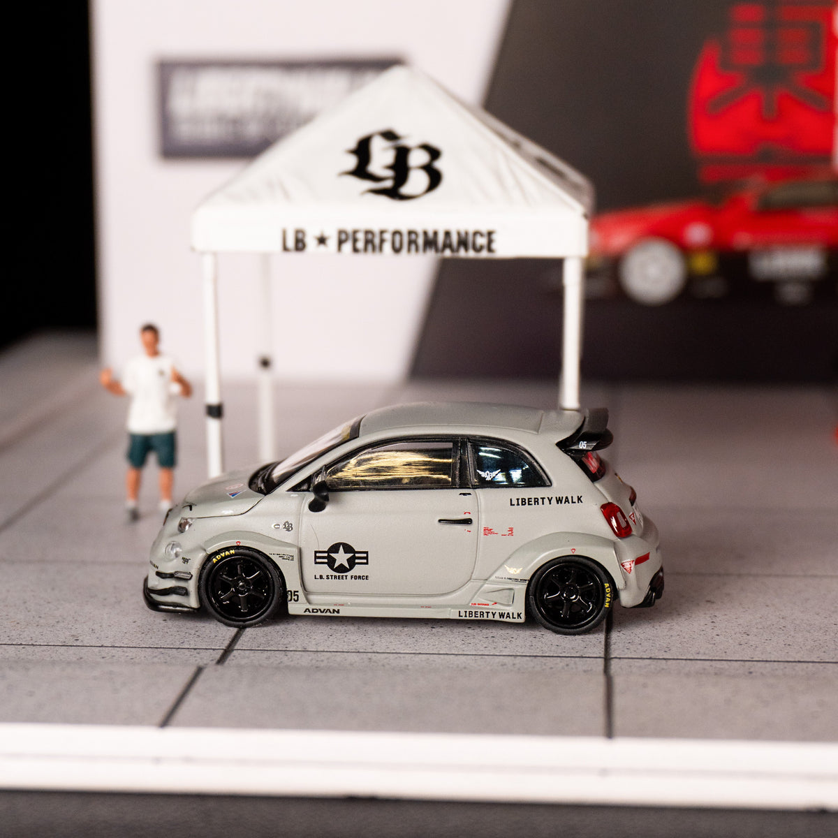 Abarth 595 LB-WORKS x Abas Works Fighters – Matte Grey