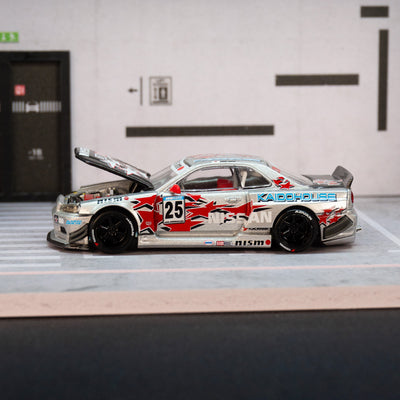 Nissan Skyline GT-R (R34) Kaido Star Racing V1- Silver