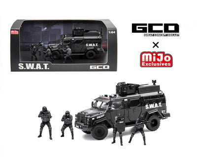 SWAT Tactical Armor Vehicle Diorama Set with 4 Figures
