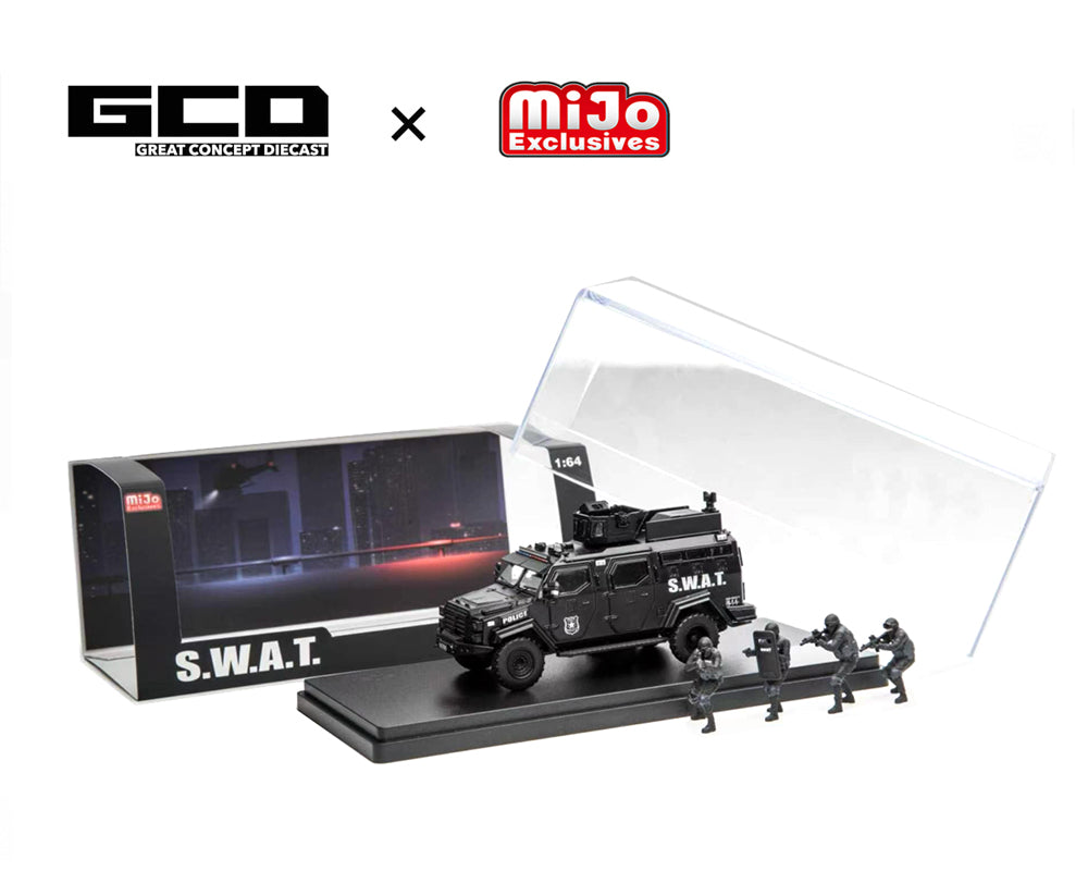 SWAT Tactical Armor Vehicle Diorama Set with 4 Figures