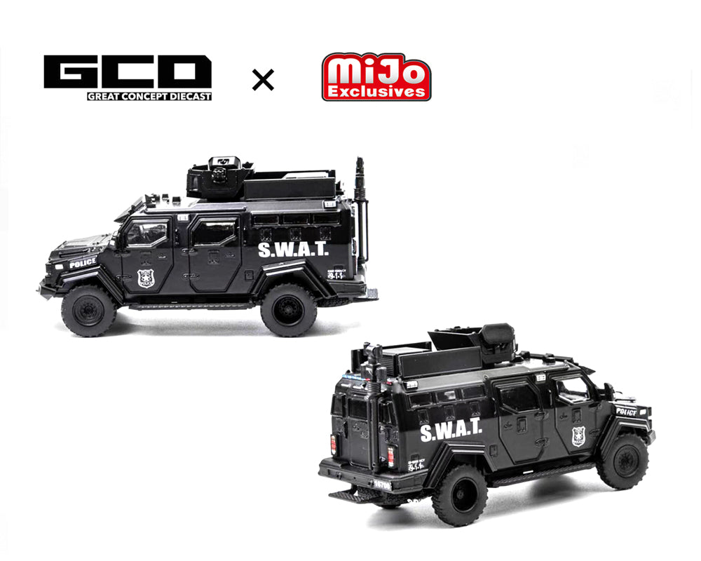 SWAT Tactical Armor Vehicle Diorama Set with 4 Figures