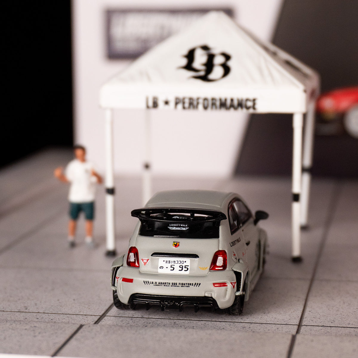 Abarth 595 LB-WORKS x Abas Works Fighters – Matte Grey