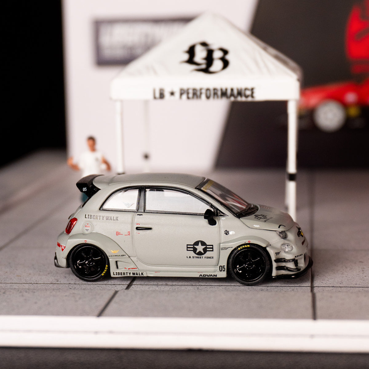 Abarth 595 LB-WORKS x Abas Works Fighters – Matte Grey