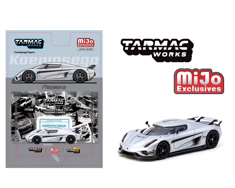 Koenigsegg Regera with Trading Cards Pack – Silver